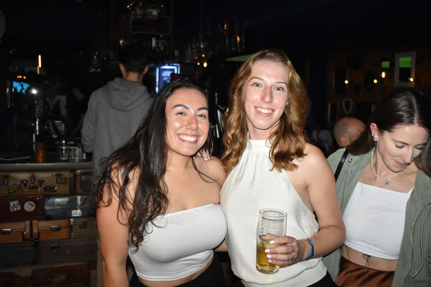 Two friends at the bar