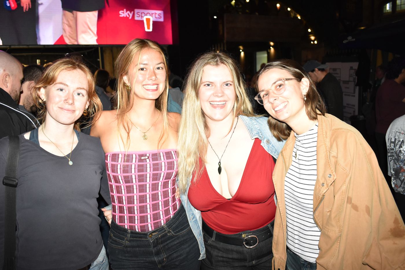 Four friends outside